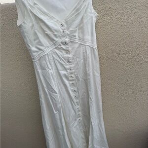 Cult Gaia White Maxi Dress with Button Detail